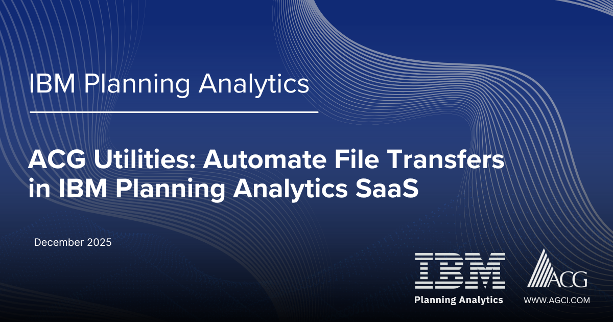 ACG Utilities: Automate File Transfers in IBM PA SaaS