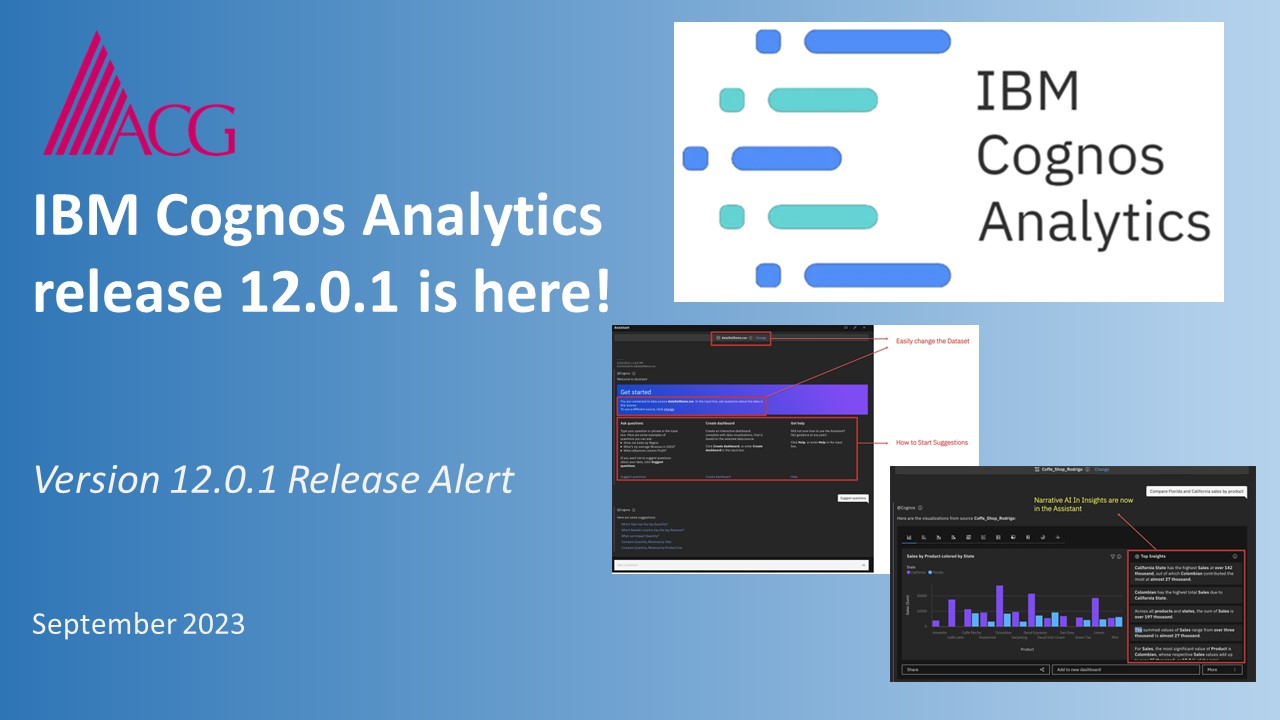 Cognos Analytics Release 12.0.1 is Here!
