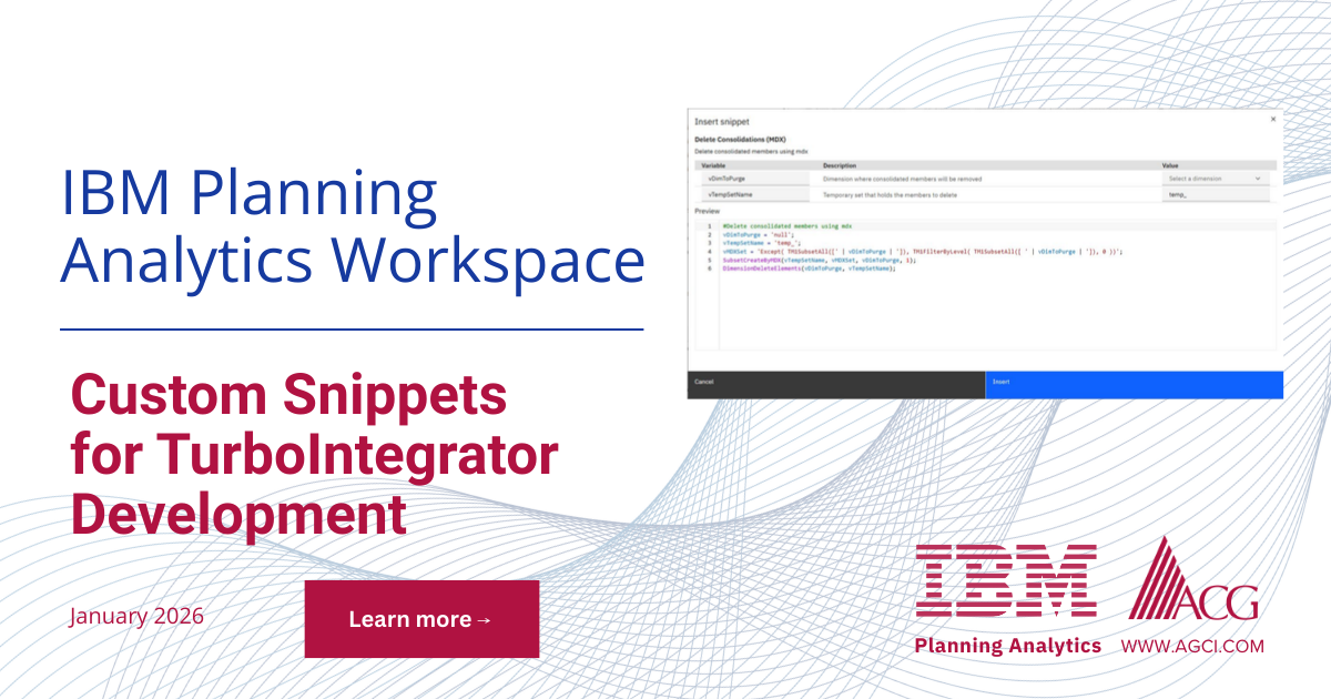 ACG Utilities: Custom Snippets for TurboIntegrator Development