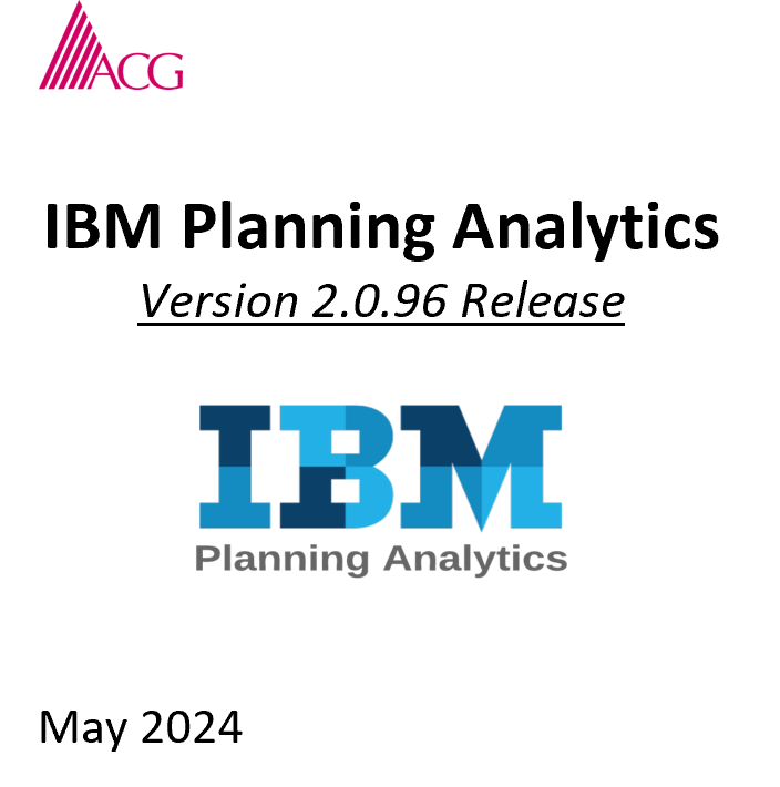 IBM Planning Analytics Release 2.0.96