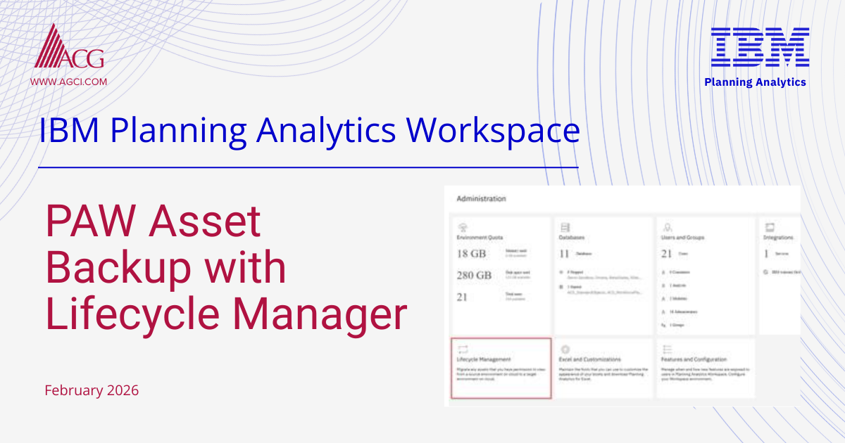 PAW Asset Backup with Lifecycle Manager