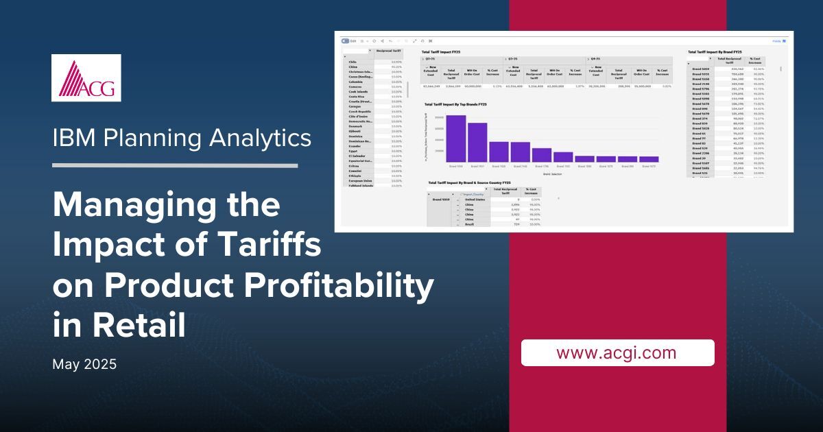 Tariffs Impact | Retail Product Profitability | IBM Planning Analytics