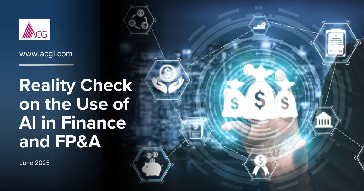 Reality Check on the Use of AI in Finance and FP&A