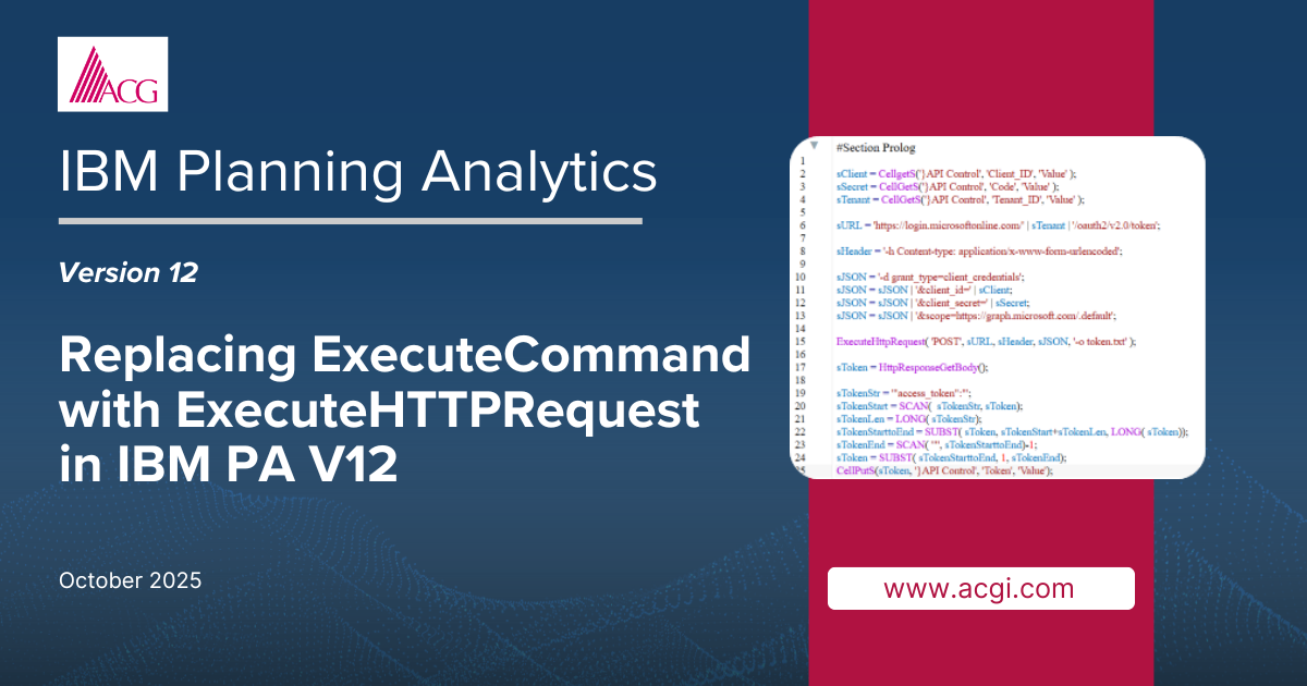 Replacing ExecuteCommand with ExecuteHTTPRequest in IBM PA V12